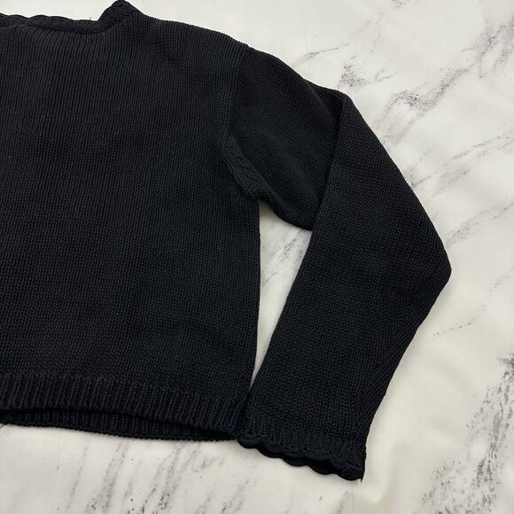 Michelle Stuart Womens Vintage 90s Cardigan Sweater Size M Black Yellow Floral - Picture 9 of 11